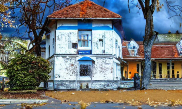 Návesní zvonice v Louce – podzim