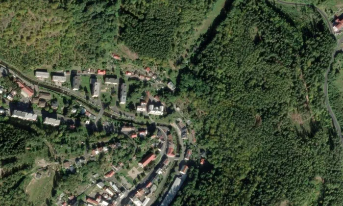 Nejdek – letecký pohled