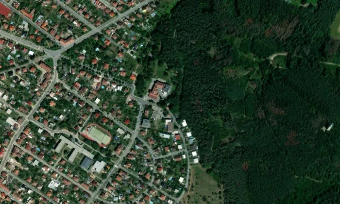 Nemocnice Tišnov – letecký pohled