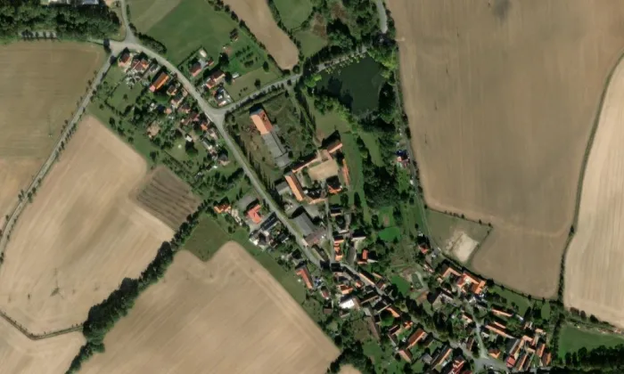 Netunice – letecký pohled
