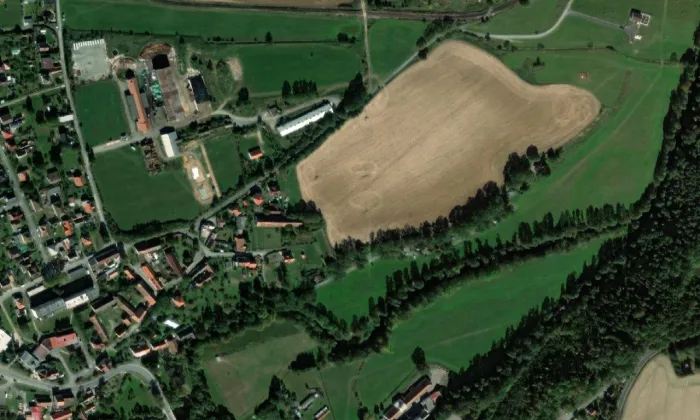 Nezvěstice – letecký pohled