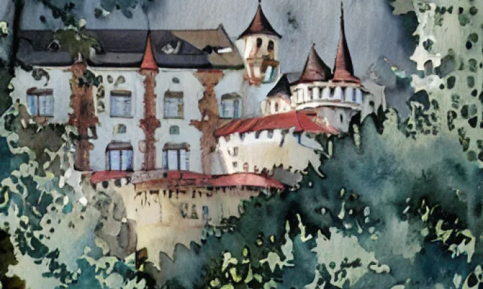 Nižbor – akvarel