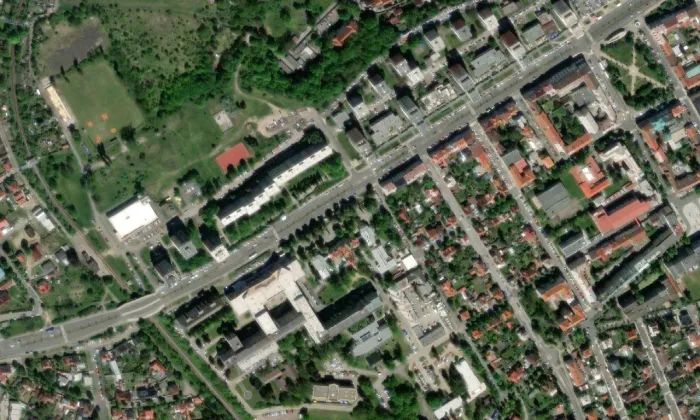 Niederleho pavilon – letecký pohled