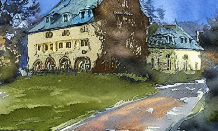 Nový Dvůr (Kejžlice) – akvarel