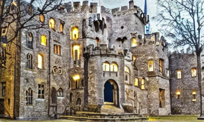 Nový hrad (Olomučany) – noc