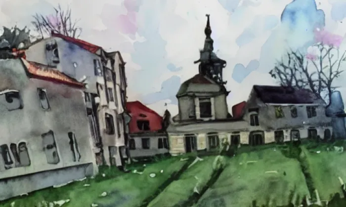 Nový Tábor – akvarel