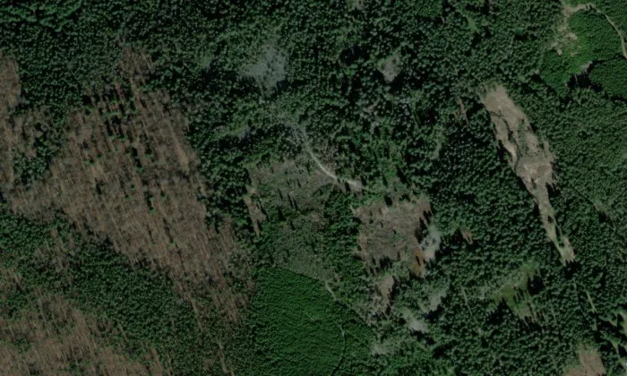 Obří hrad – letecký pohled
