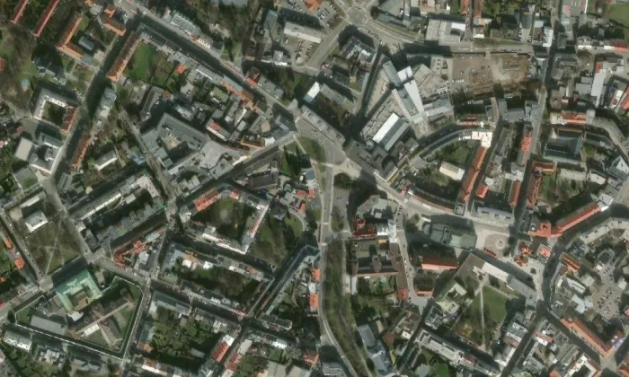 Obchodní dům Breda – letecký pohled