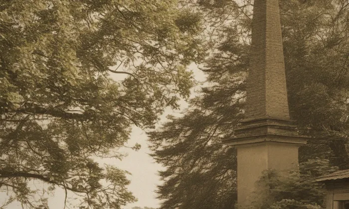Obelisk se sochami – historická rekonstrukce