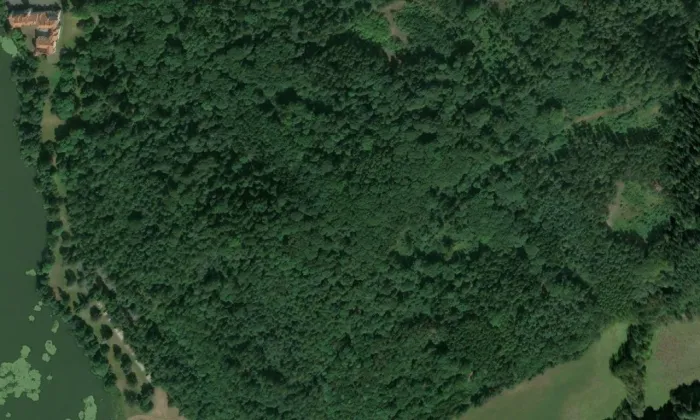 Obrovo hradiště – letecký pohled