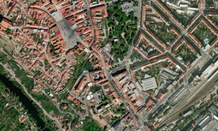 Okresní soud ve Znojmě – letecký pohled