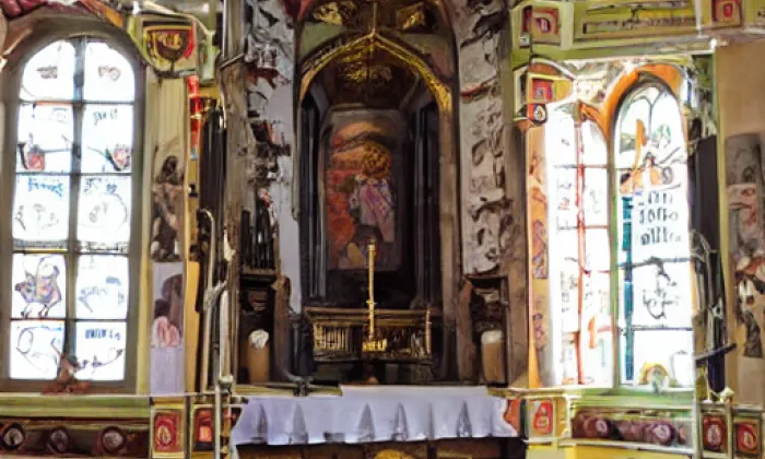 Opatská kaple svatého Vavřince (Kladno) – jaro