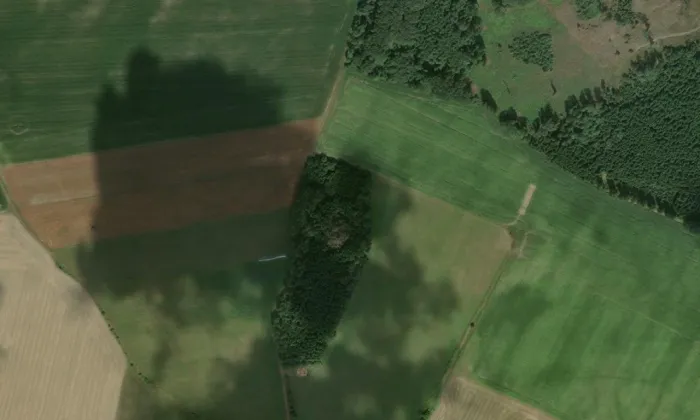 Osobovská skála – letecký pohled