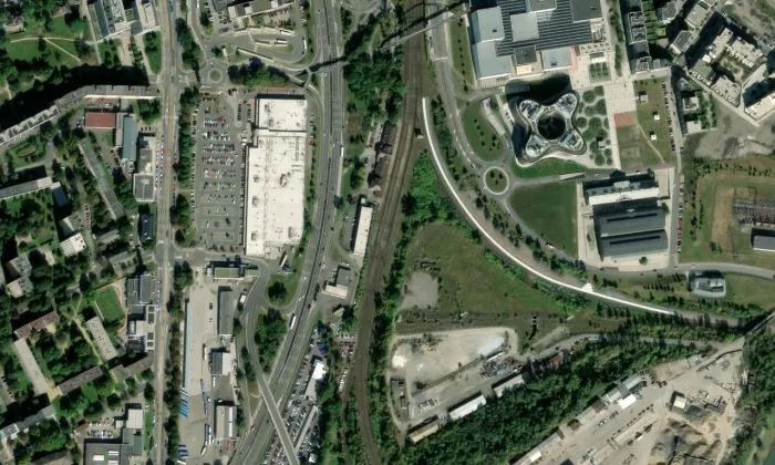 Ostrava střed – letecký pohled