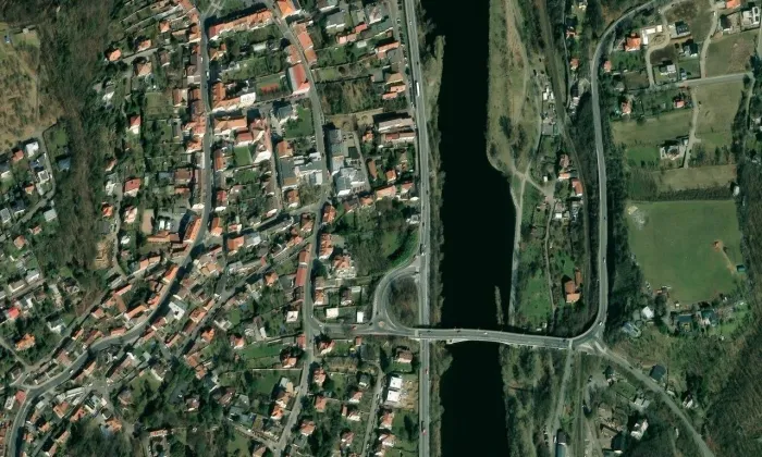Ottova vila – letecký pohled