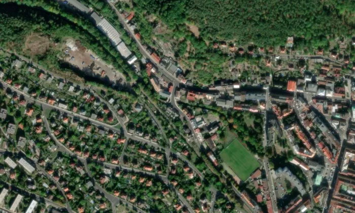 Ovčí mostek – letecký pohled