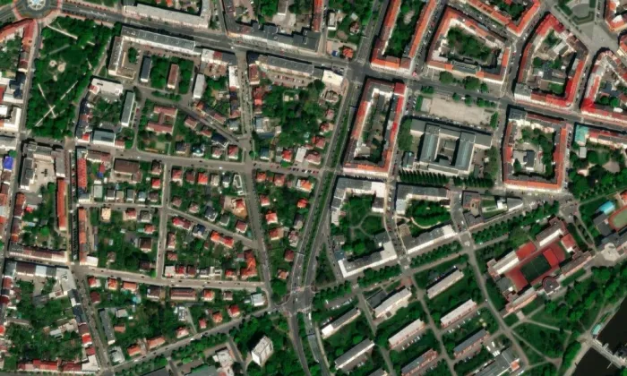 Píšova vila – letecký pohled