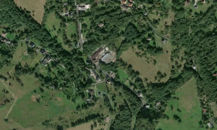 Püschnerova vila – letecký pohled