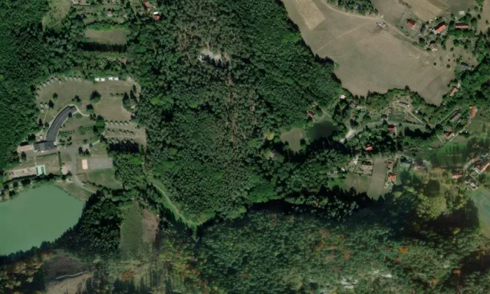 Pařez – letecký pohled