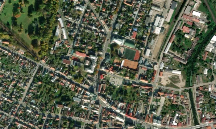 Palác škol – letecký pohled
