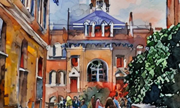 Palác Aventin – akvarel
