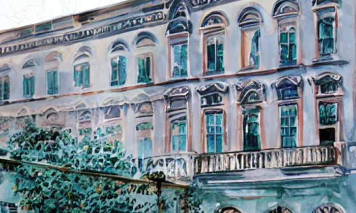 Palác Bochnerů ze Stražiska – akvarel