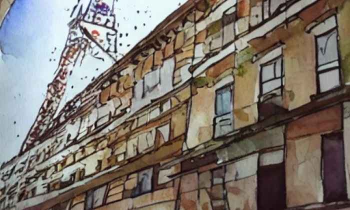 palác Chlumeckých – akvarel