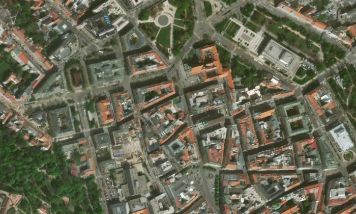 palác Convalaria – letecký pohled