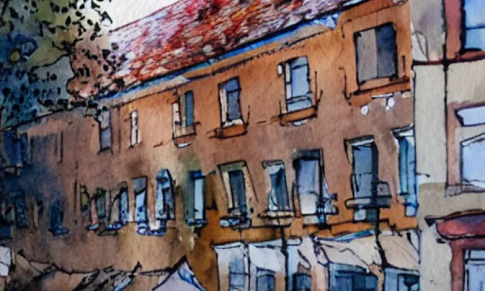 palác Granovských z Granova – akvarel