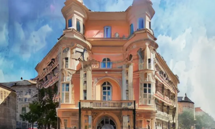 Palác Karlín – akvarel