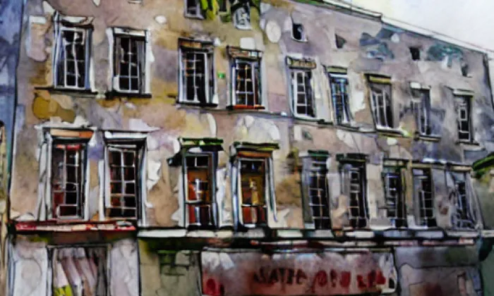 Palác Kinských (Praha 1) – akvarel