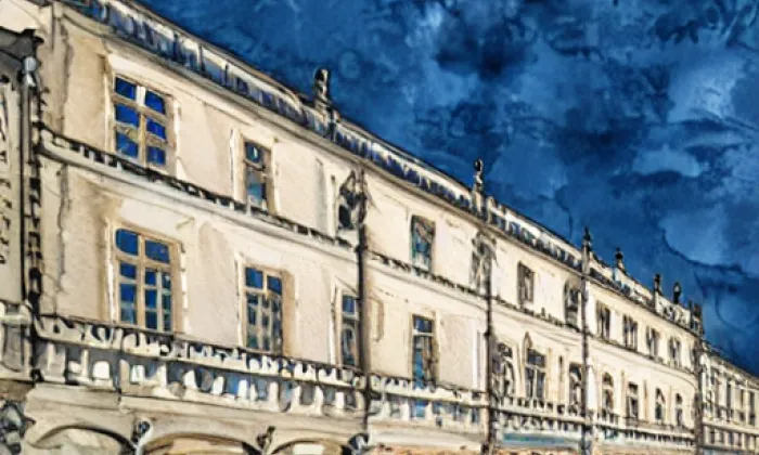 Palác Lažanských v Karmelitské – akvarel