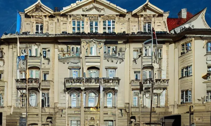 Palác Lažanských ve Sněmovní – akvarel