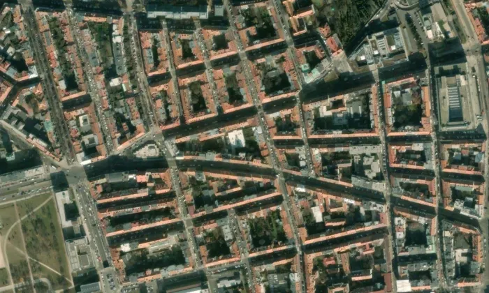 Palác Letná – letecký pohled