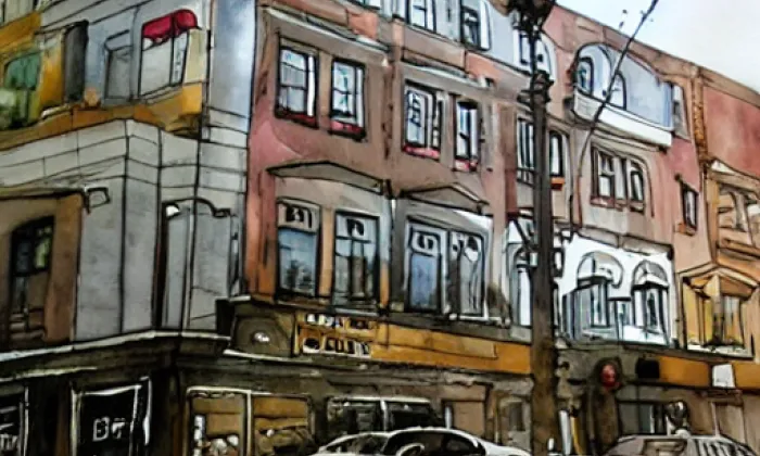 Palác Podstatských z Prusinovic – akvarel