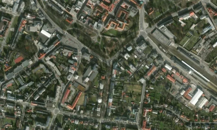 Palác Razumovských – letecký pohled