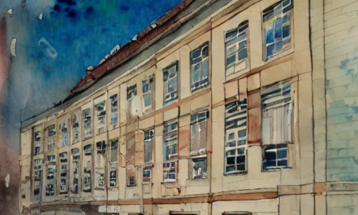 Palác Straků z Nedabylic – akvarel