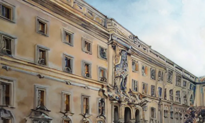 Palác Věžníků – akvarel