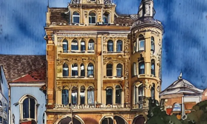 Palác Včela – akvarel