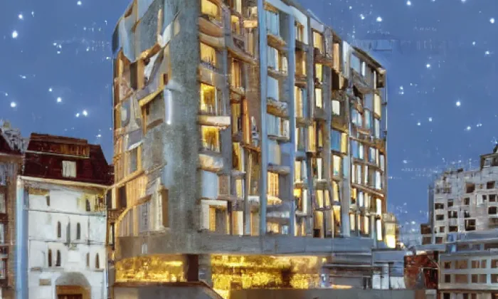Palác Včela – noc