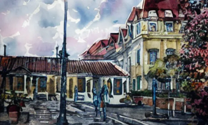 Palmovka – akvarel