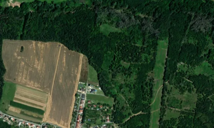 Pamětní kámen (Padochov) – letecký pohled