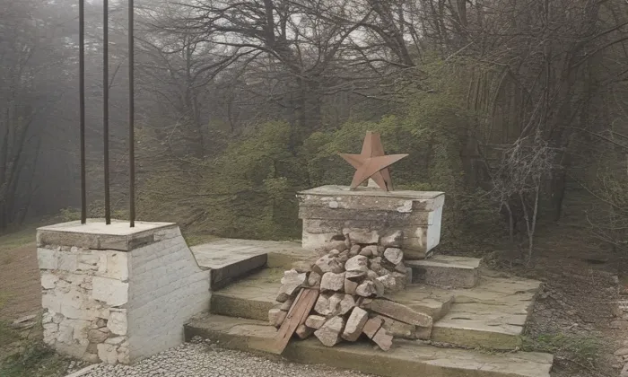 Památník padlým partyzánům výsadku Jana Koziny – historická rekonstrukce