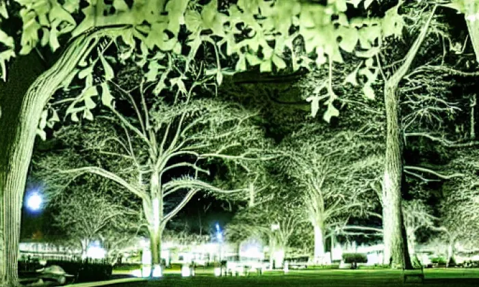 Park Holubička – noc