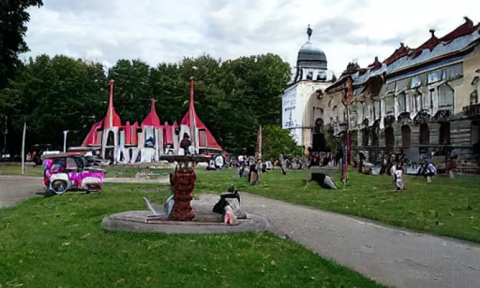 Park na Klárově – noc