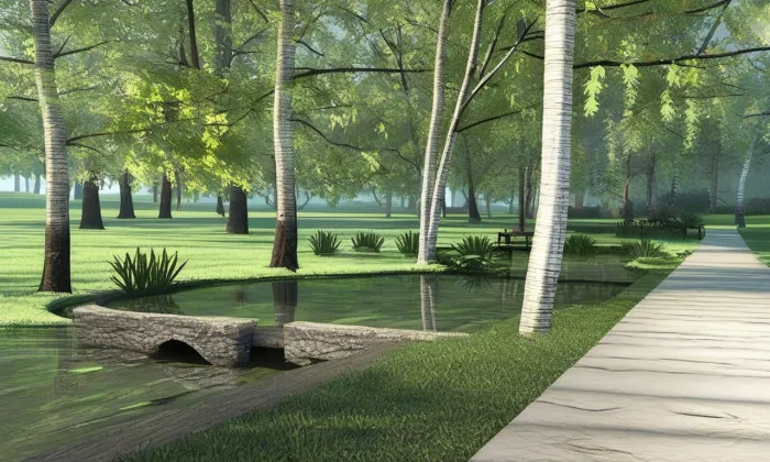park Podviní – noc