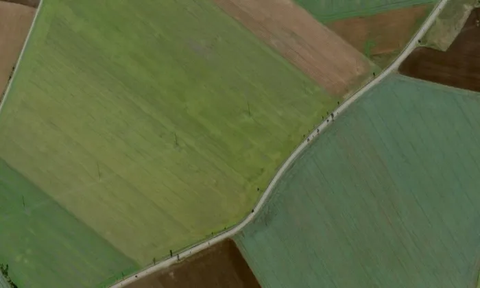 Paroubkovská kaplička – letecký pohled