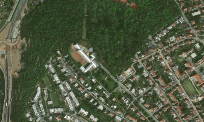 Patočkova vila – letecký pohled