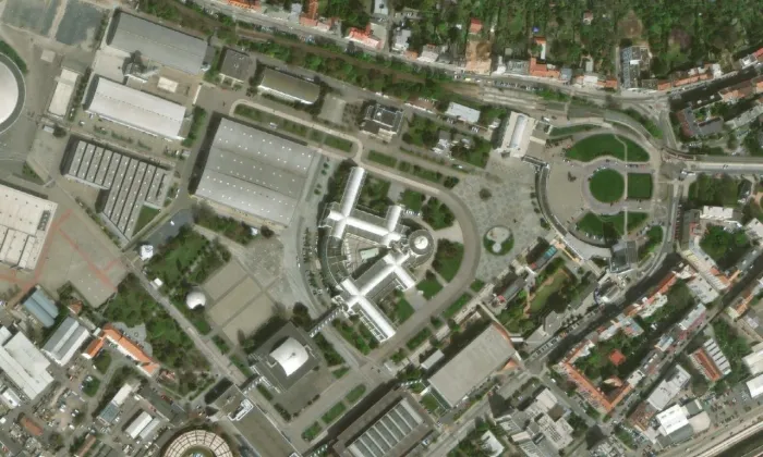 pavilon A – letecký pohled