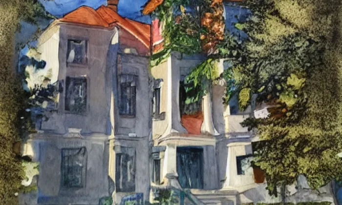 pavilon Vojtěška – akvarel